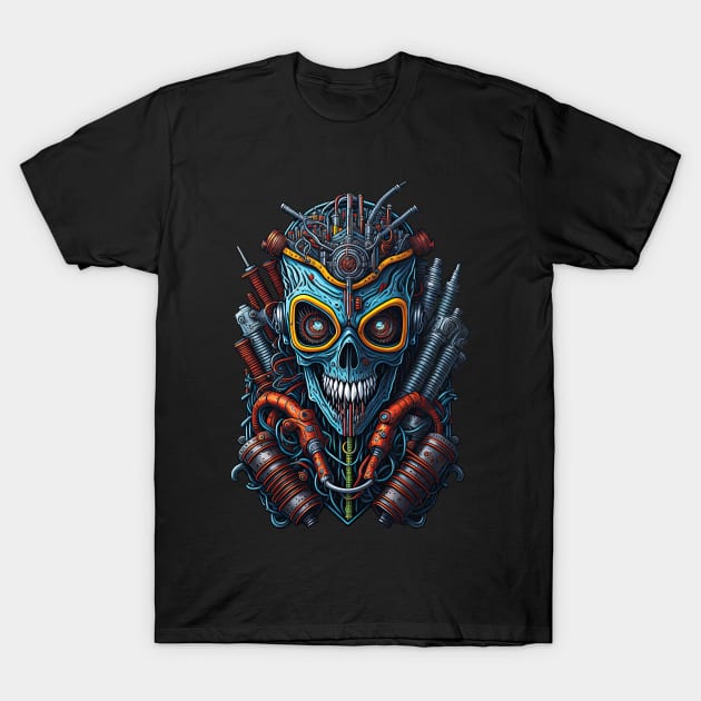 Cyborg Heads T-Shirt by Houerd